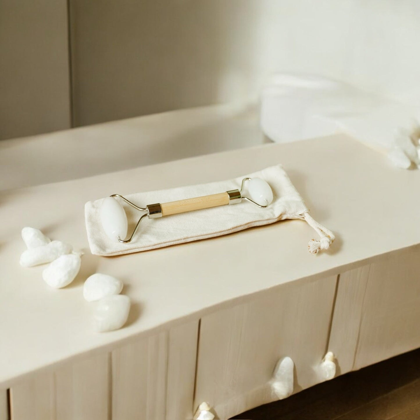 Rodillo facial de bambú