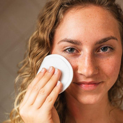 Porta discos faciales de bambú