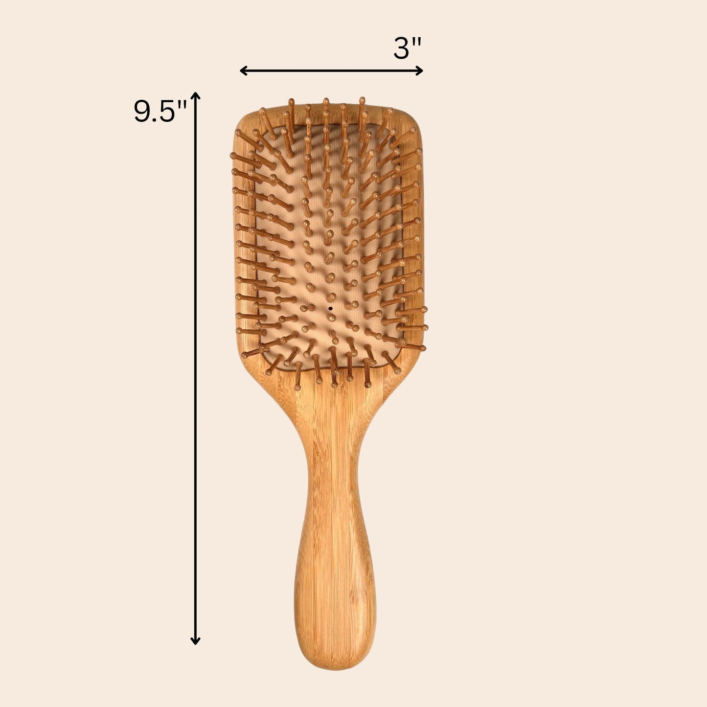 Cepillo de pelo de paleta de bambú | Mango cómodo