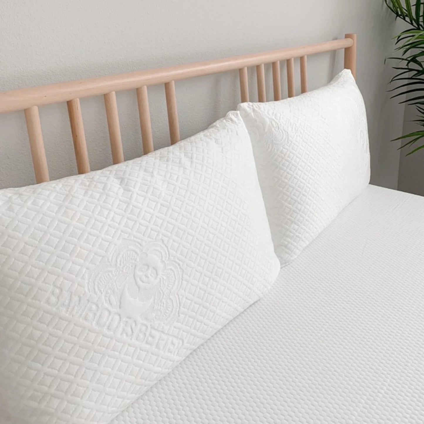 Funda de almohada de bambú refrescante, hipoalergénica y lavable.