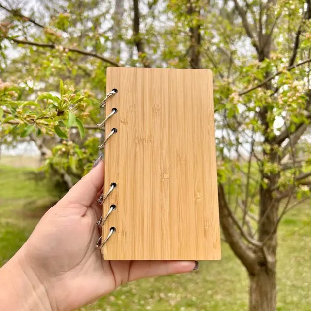 Cuaderno de anillas de bambú