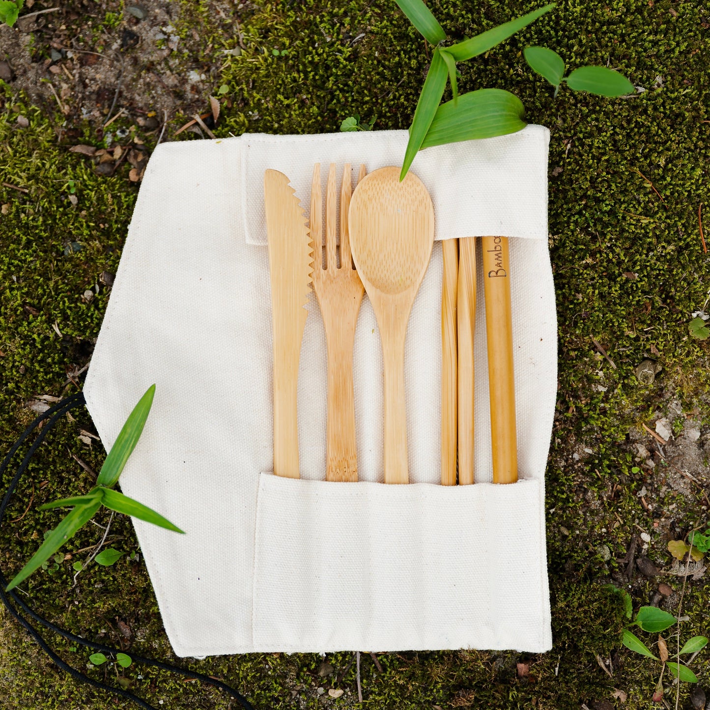 Bamboo Travel Cutlery | Beige