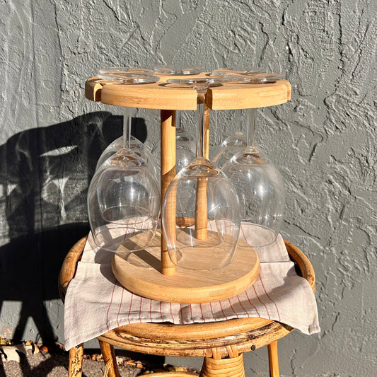 Porta vino de bambú