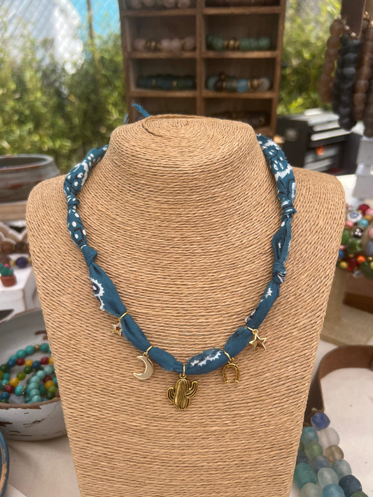 Bandana Charm Necklace