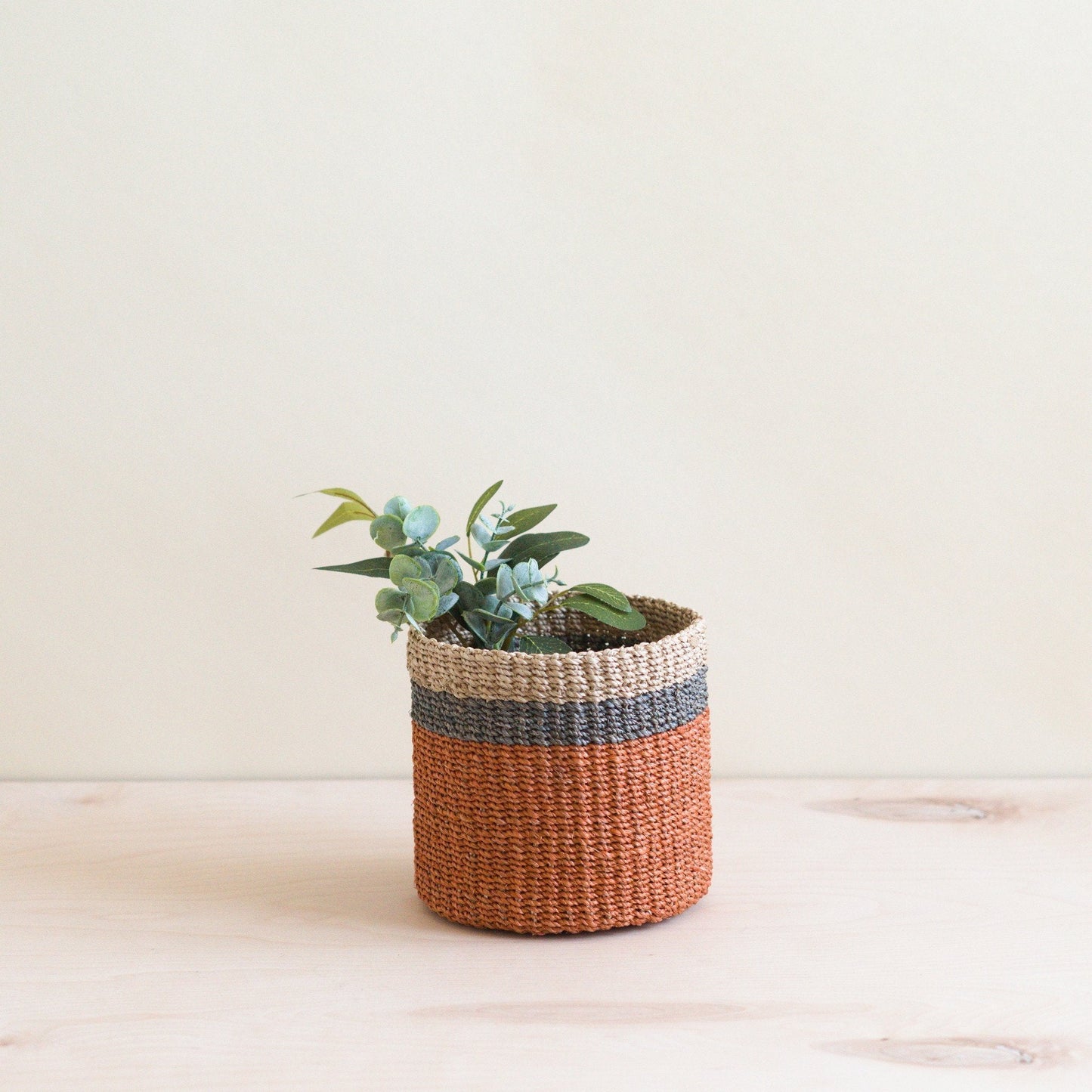 Mini cesta de mesa de coral - Cestas tejidas a mano | LIKHÂ