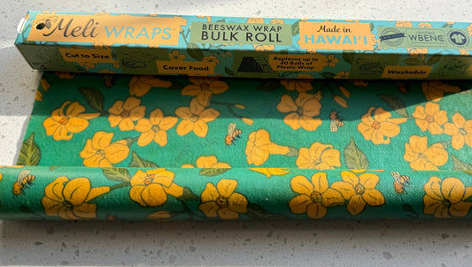 Rollo de envoltura de cera de abejas a granel - Puakenikeni &amp; Bee Print