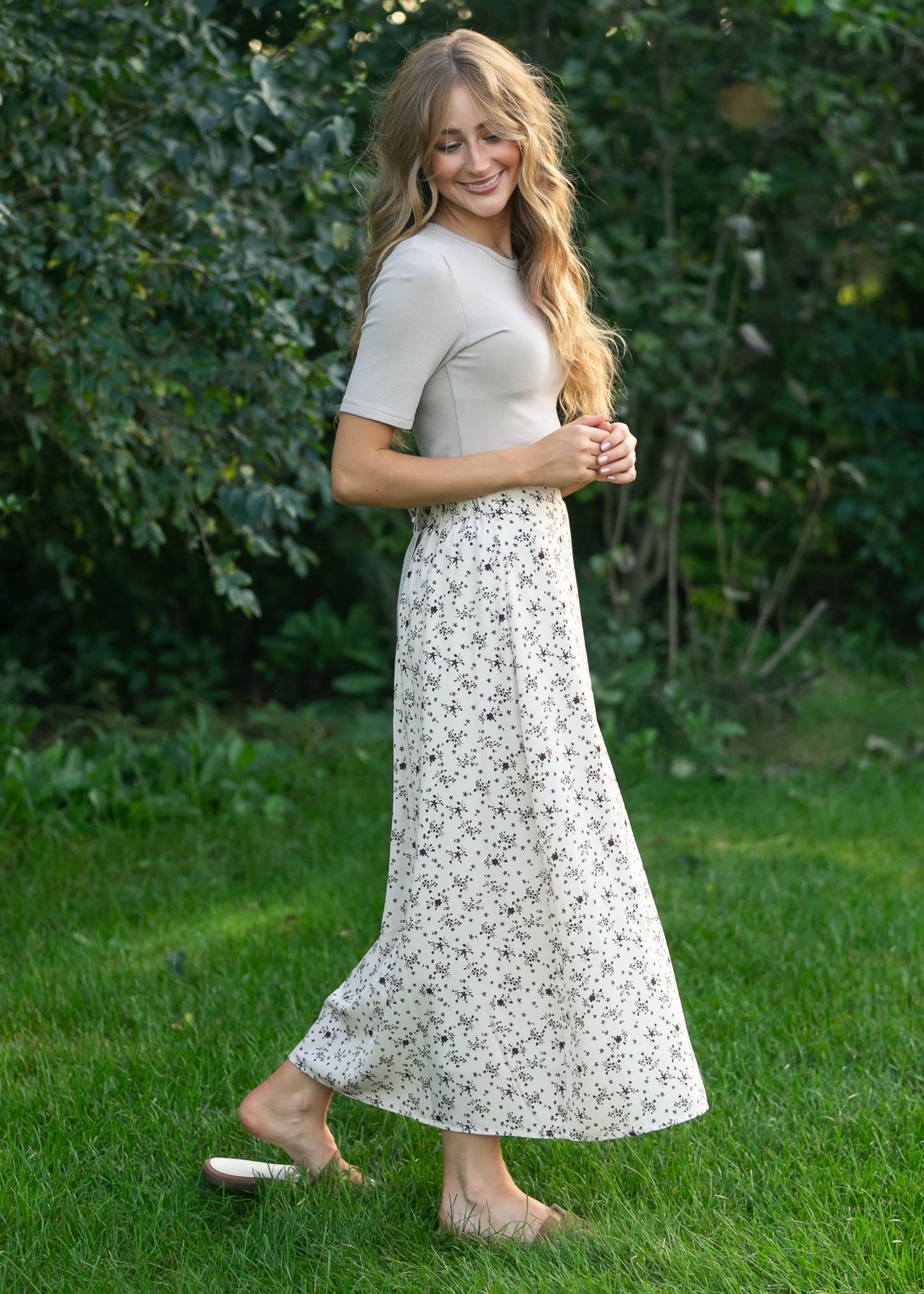 Falda midi floral Braylyn Brown - VENTA FINAL