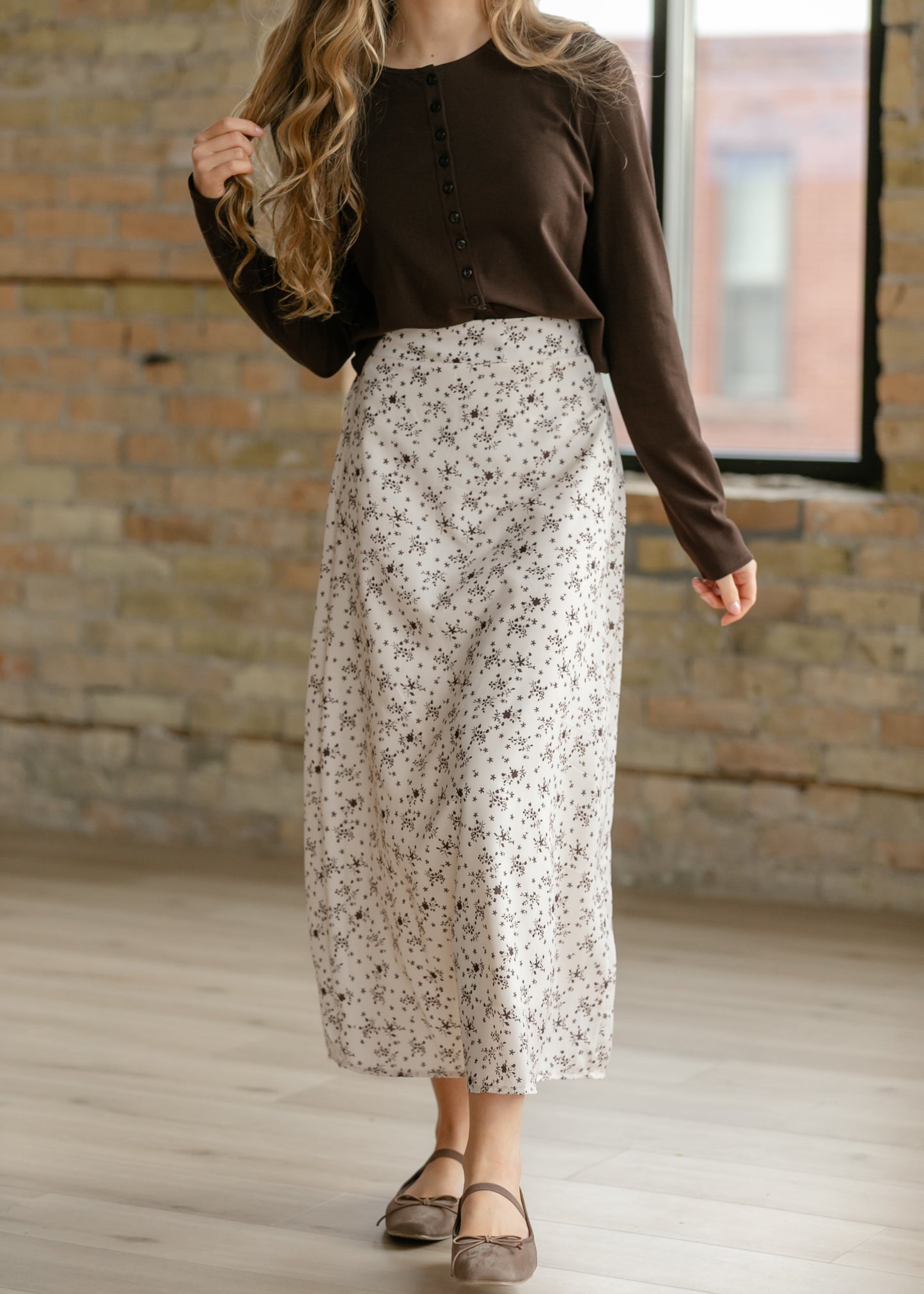 Falda midi floral Braylyn Brown - VENTA FINAL