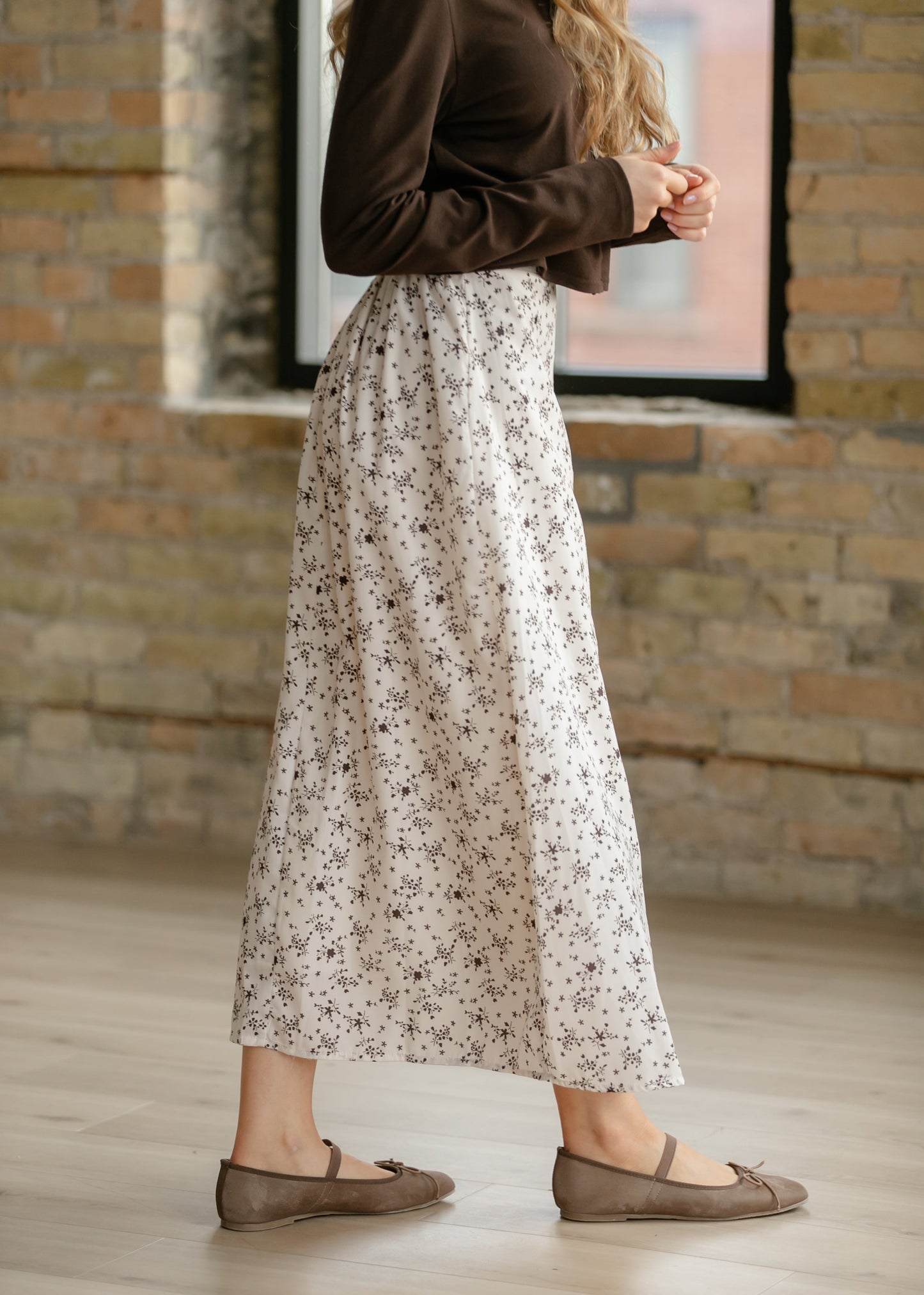 Falda midi floral Braylyn Brown - VENTA FINAL