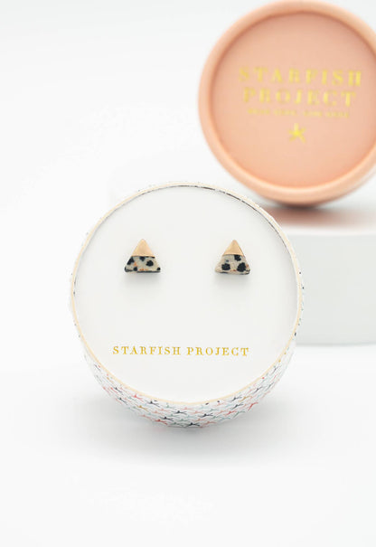 Eternal Studs in Dalmatian Jasper