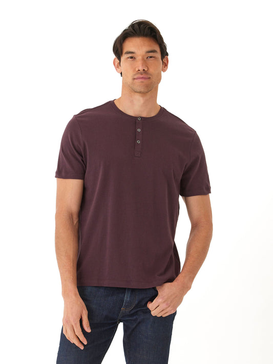 Camiseta Henley de algodón orgánico Chester
