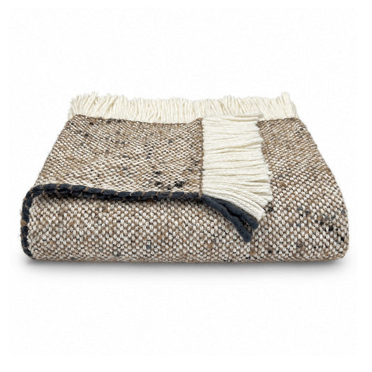 SLATE + SALT Chunky Camel Weave Alpaca Throw