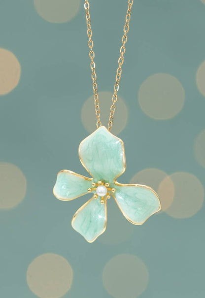 Collar Esperanza en Flor en Menta