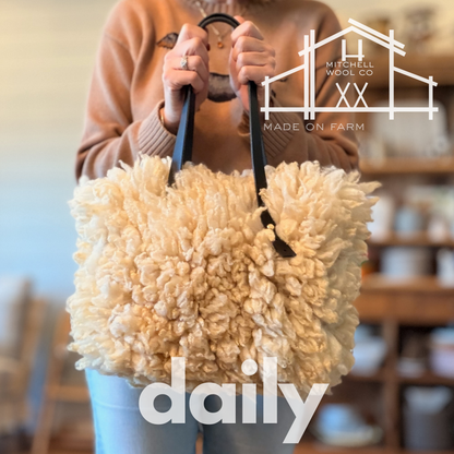 SHERPA BAG sheep fleece handbag