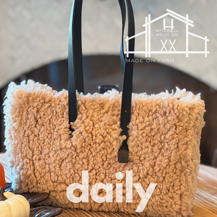 SHERPA BAG sheep fleece handbag