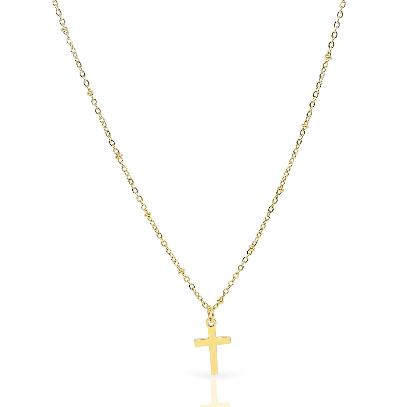 ROSA GOLD DAINTY CROSS  PENDANT NECKLACE