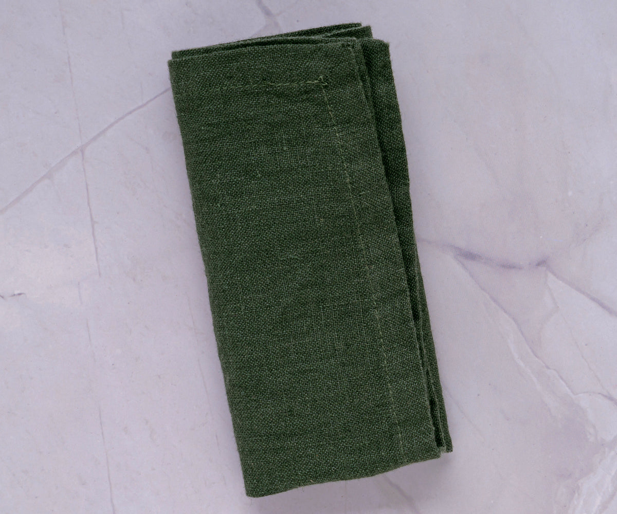 Green Linen Napkins