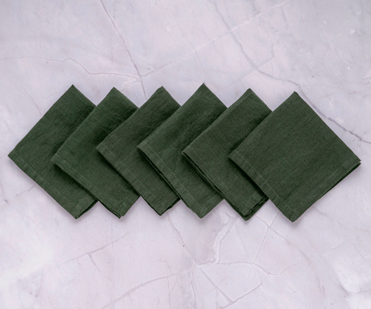 Green Linen Napkins