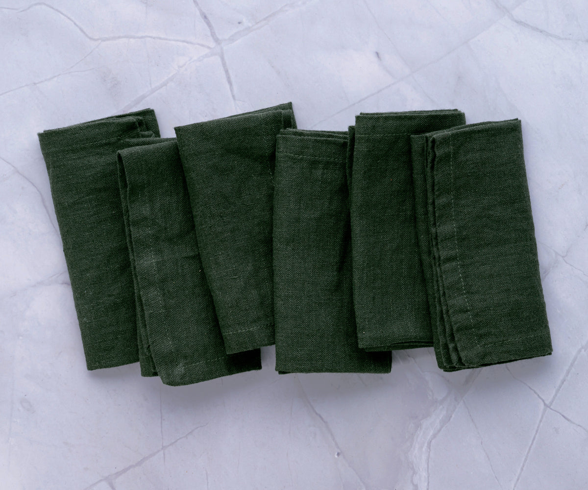 Green Linen Napkins