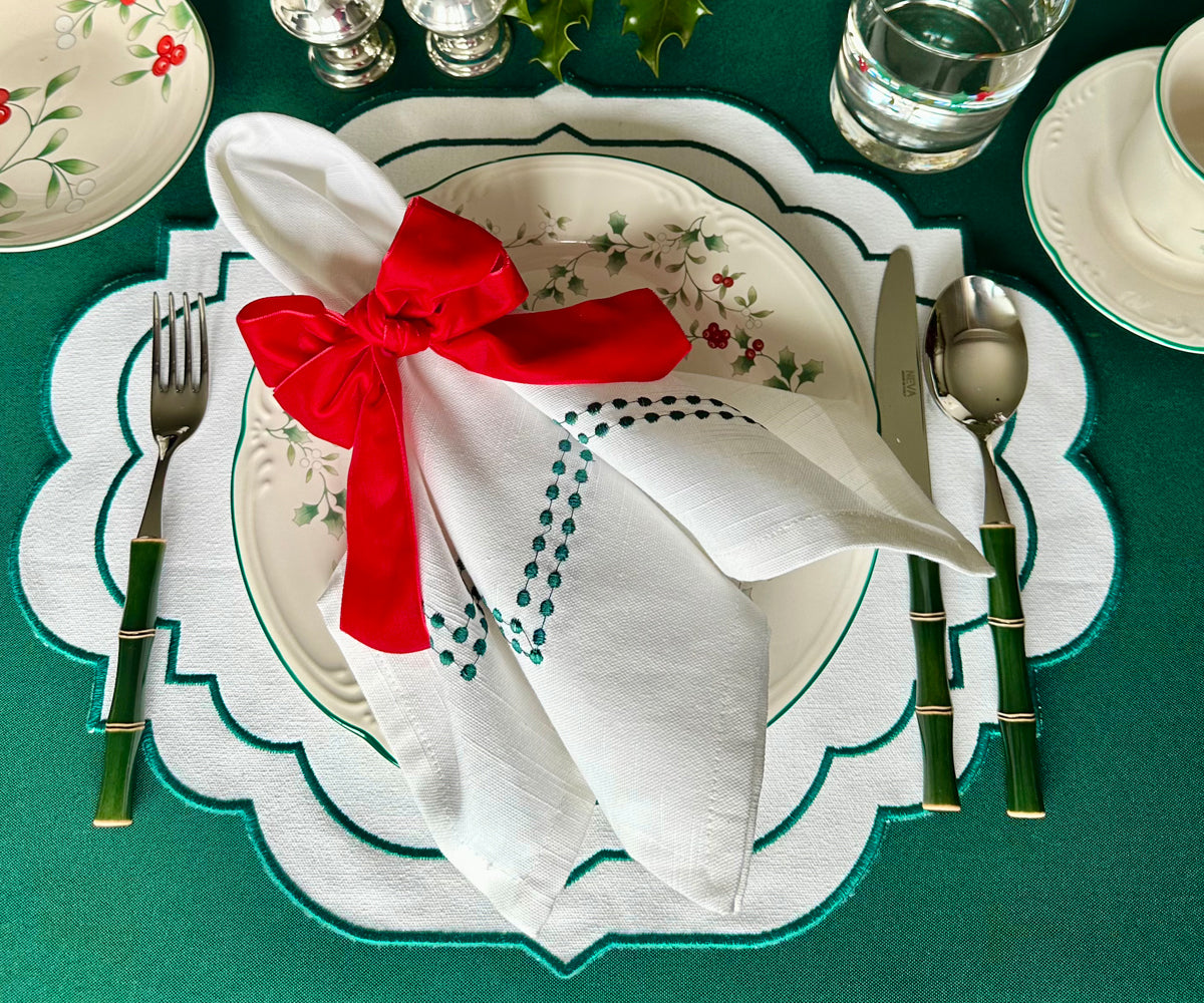 White Dinner Napkins - Pearl Napkins