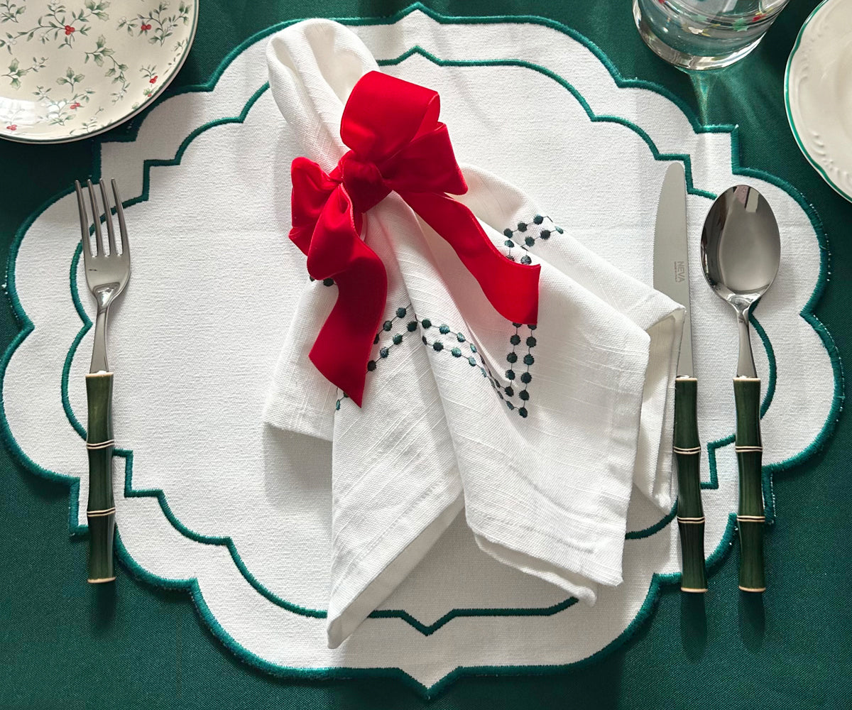 White Dinner Napkins - Pearl Napkins
