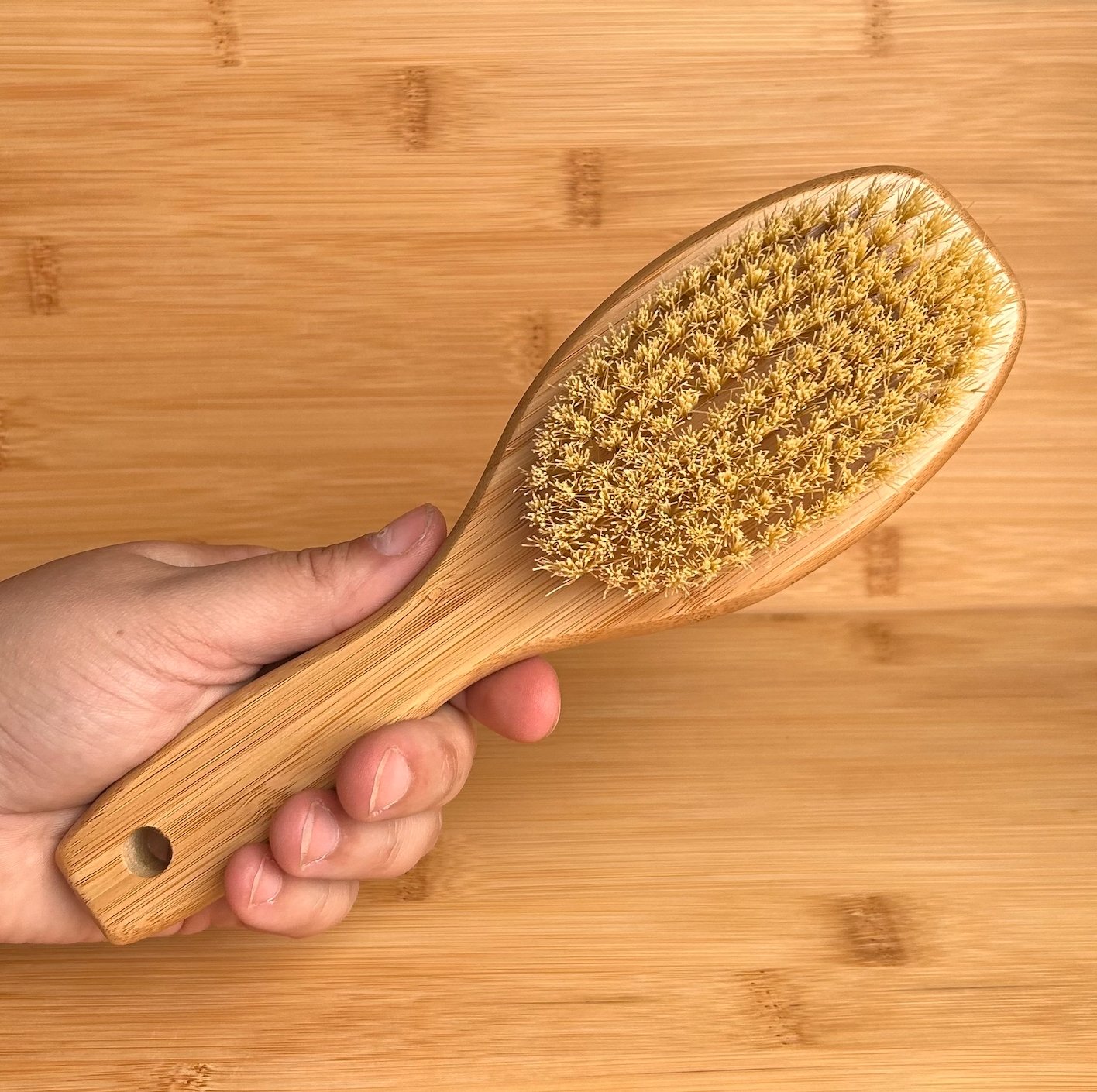 Cepillo de pelo de bambú de doble cara