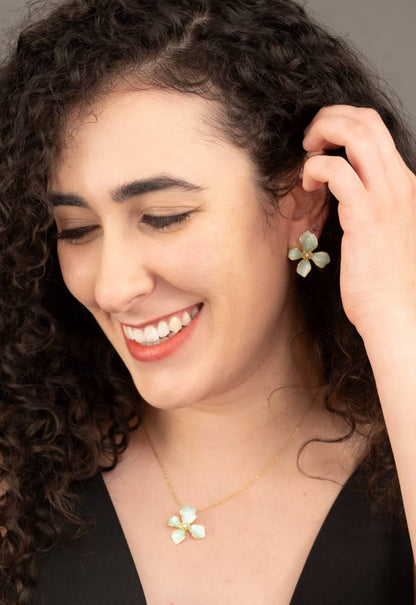 Collar Esperanza en Flor en Menta