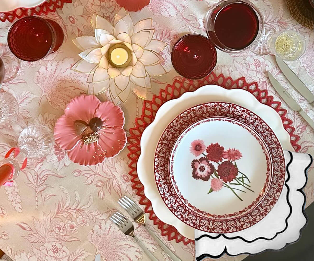 Servilletas festoneadas - Servilletas de tela para bodas