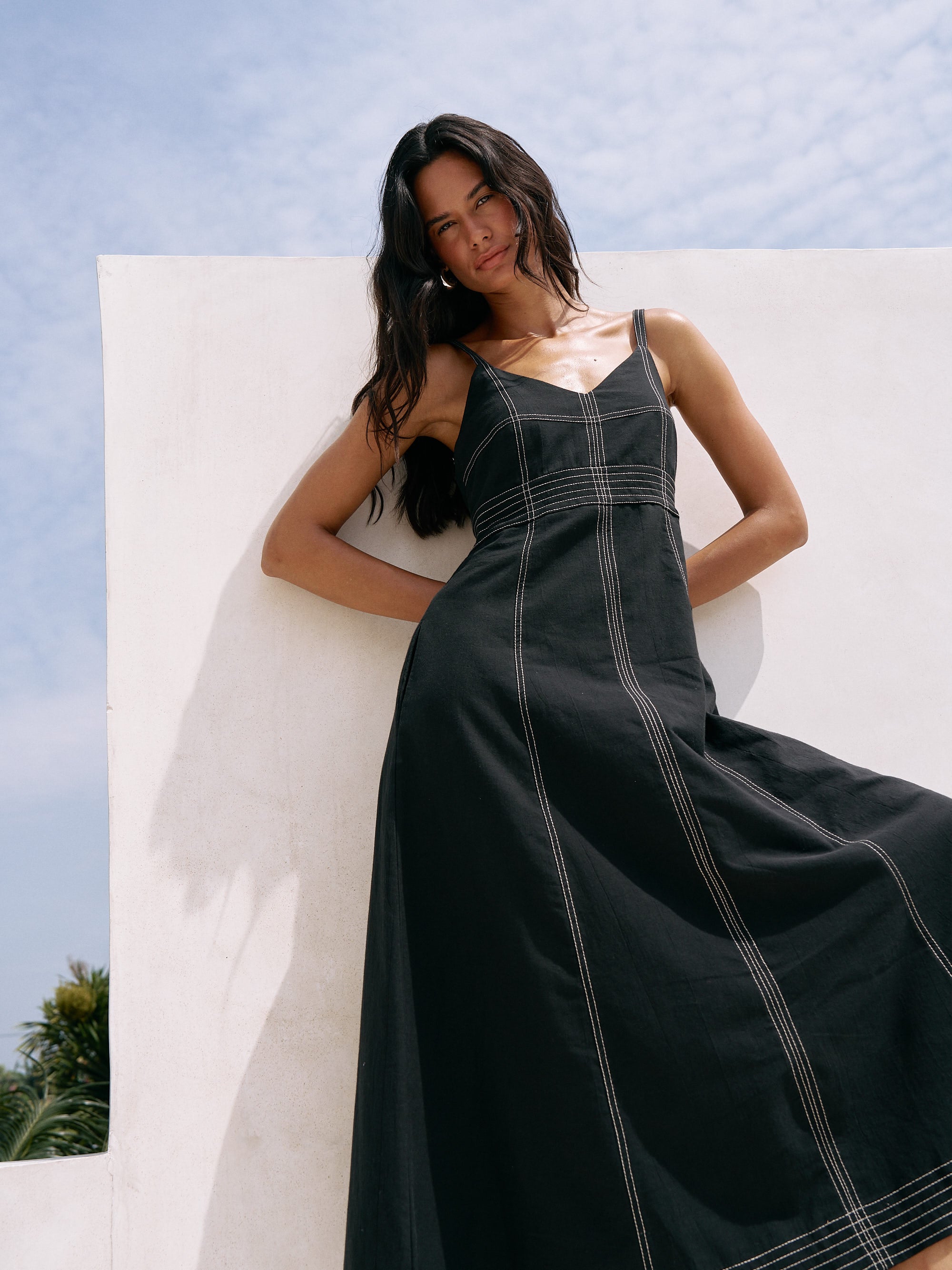 The Handloom Eva Maxi Dress - Black | Sustainable Women's Dresses – WONENA