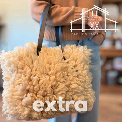 SHERPA BAG sheep fleece handbag