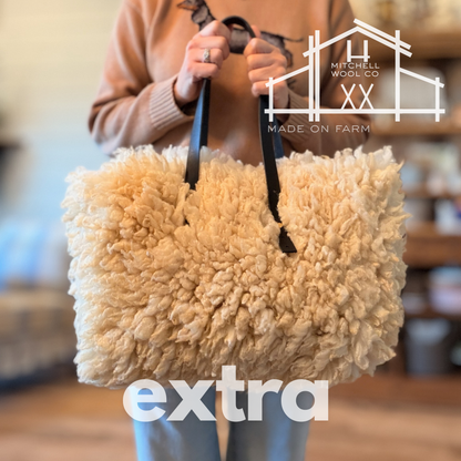 SHERPA BAG sheep fleece handbag