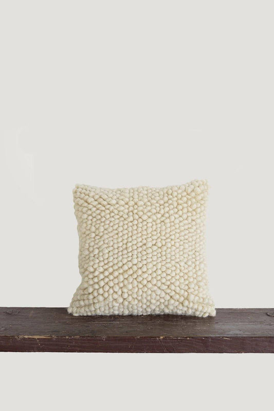 Handwoven Wool Decorative Pillow "Stones"