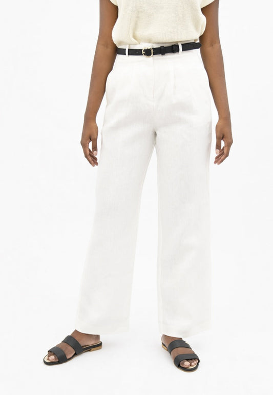 Riviera Francesa - Pantalones de pierna ancha - Porcelana