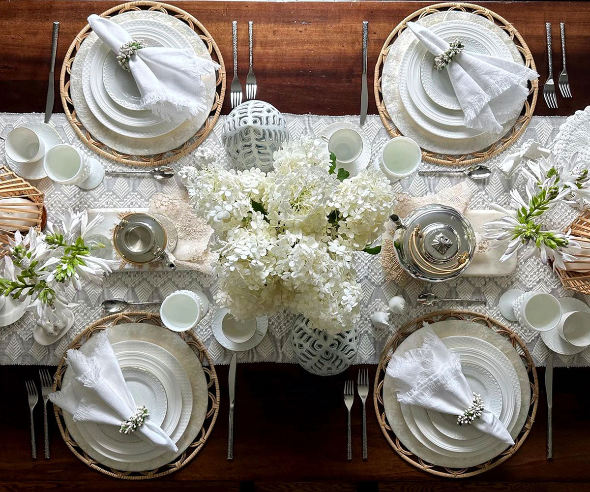 Servilletas con dobladillo - Servilletas de mesa - Servilletas de tela de algodón