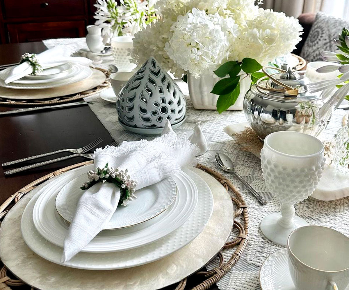 Servilletas con dobladillo - Servilletas de mesa - Servilletas de tela de algodón