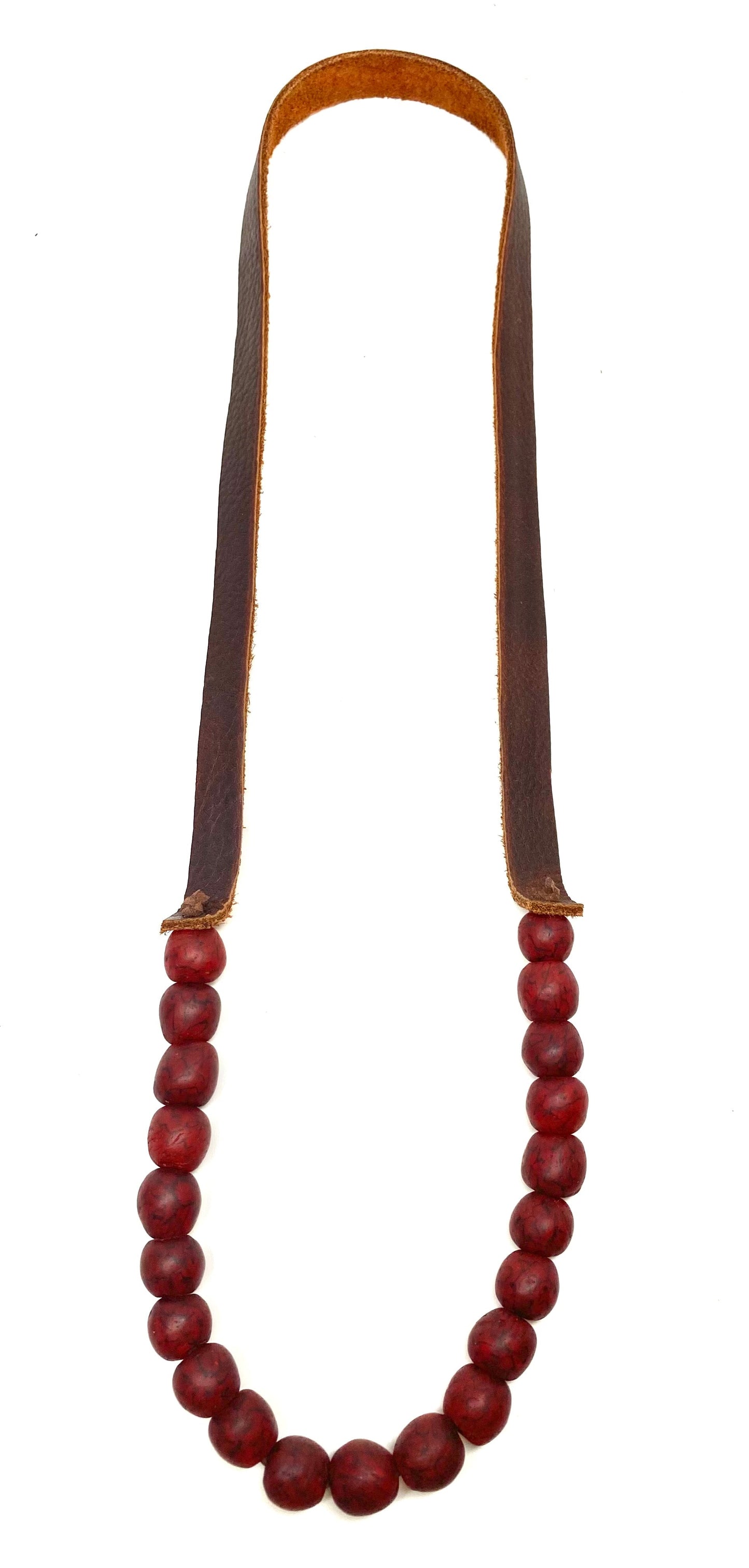 Collar de vidrio de 1 hebra • Arándano
