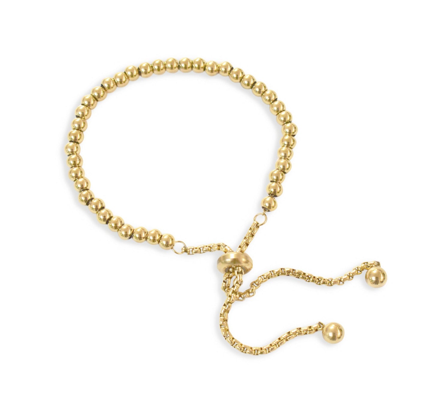 PULSERA DE CUENTAS CON BOLAS DE ORO ELLIE