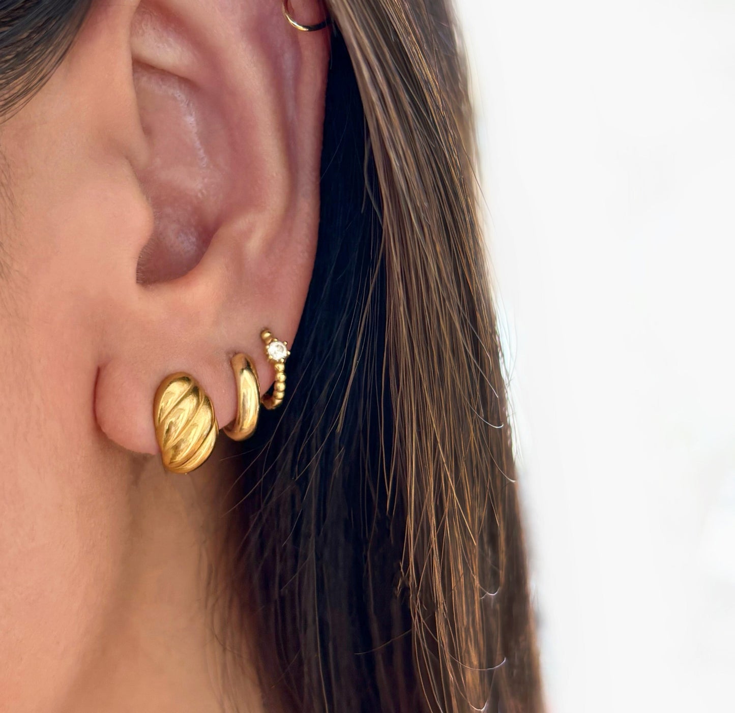 PENDIENTES DE CROISSANT DORADOS MARGAUX