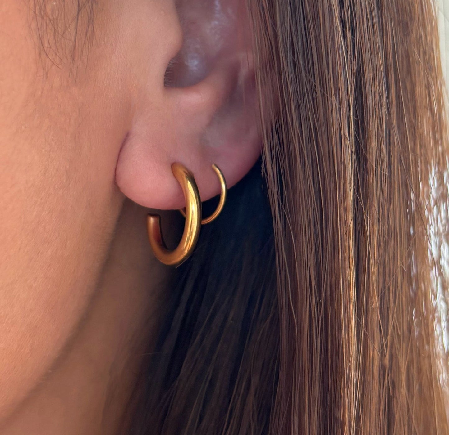 PENDIENTES DE ARO DOBLE MICKY 2 EN 1