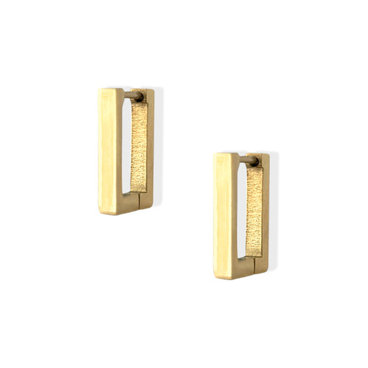 PENDIENTES RECTANGULARES DE ORO ELODIE