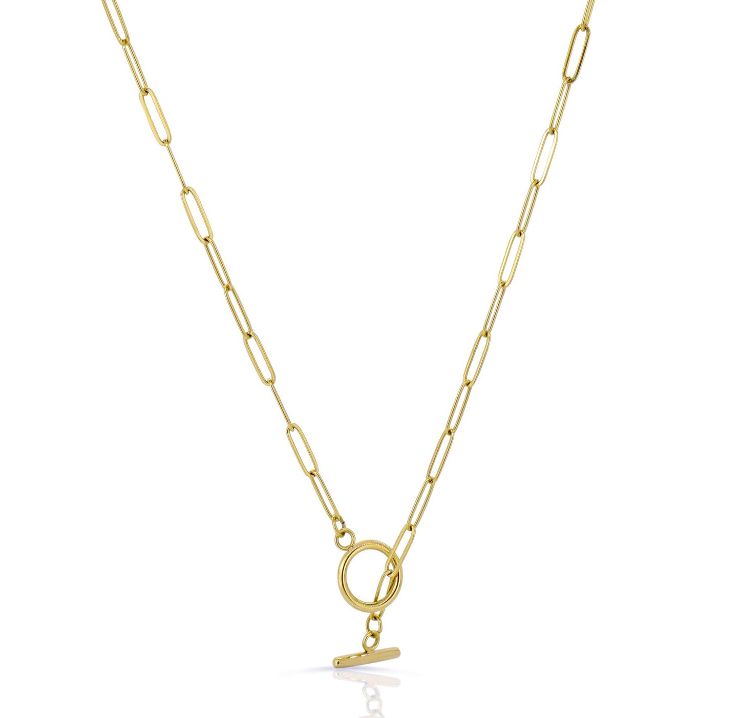 COLLAR DE CADENA CON CLIPS SUJETAPAPELES DORADOS JAMIE