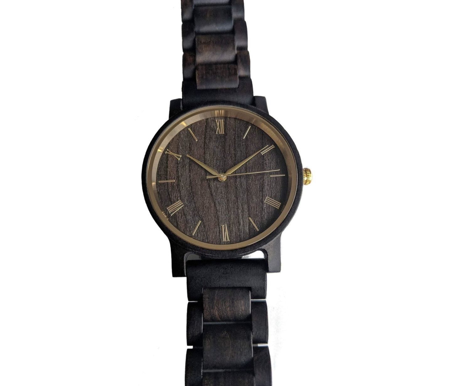 Juego de 10 relojes de madera para padrinos de boda - Ébano Arce