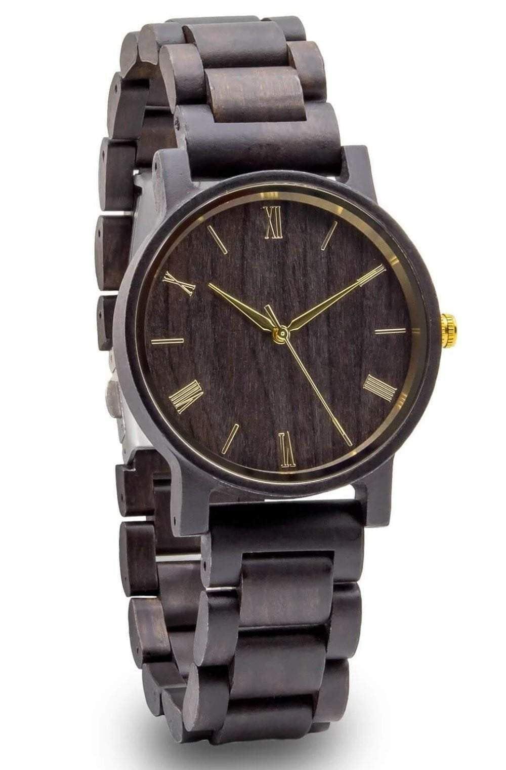 Juego de 10 relojes de madera para padrinos de boda - Ébano Arce