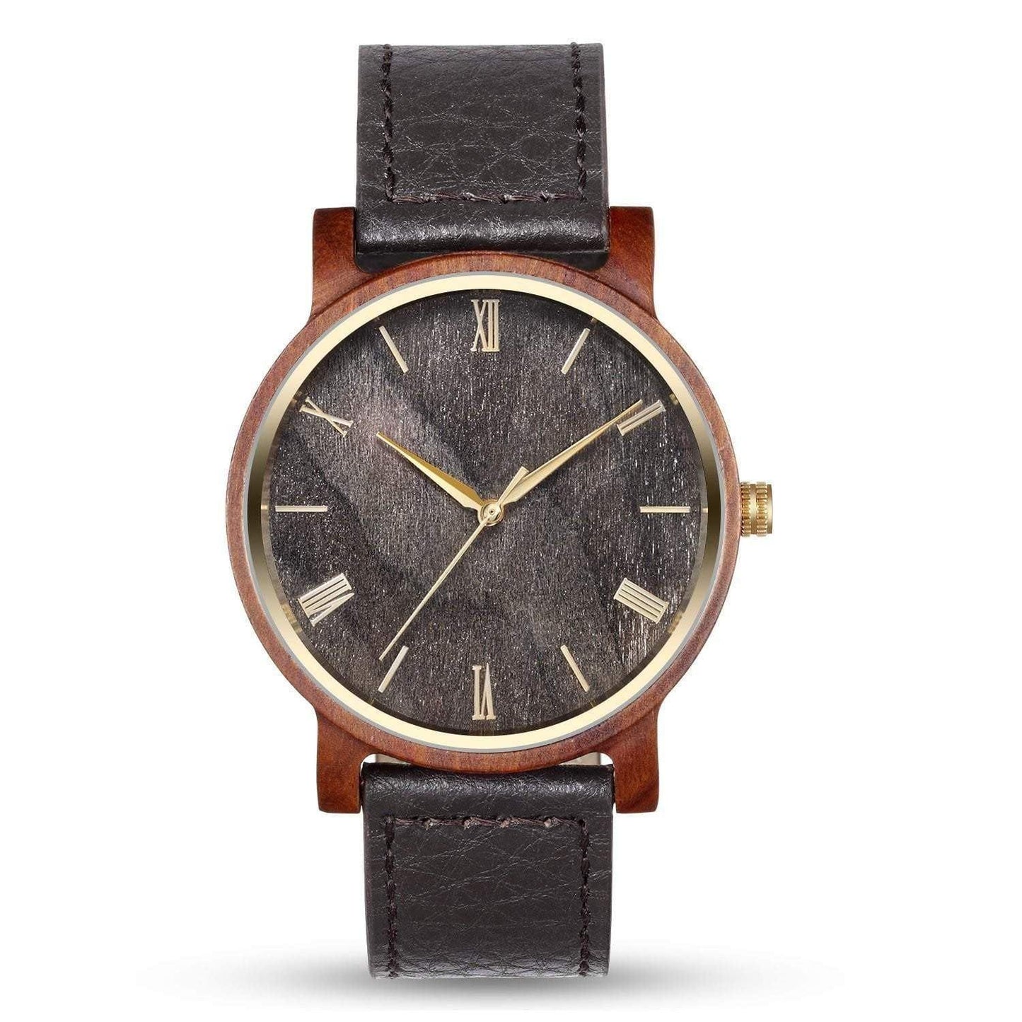 Juego de 10 relojes de madera para padrinos de boda, color rojo Arce