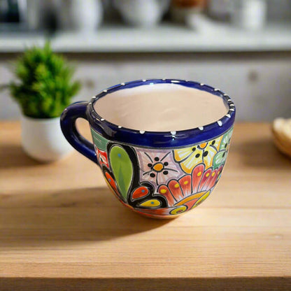 Taza de Talavera | Taza de cerámica mexicana pintada a mano