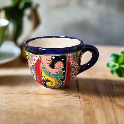 Taza de Talavera | Taza de cerámica mexicana pintada a mano