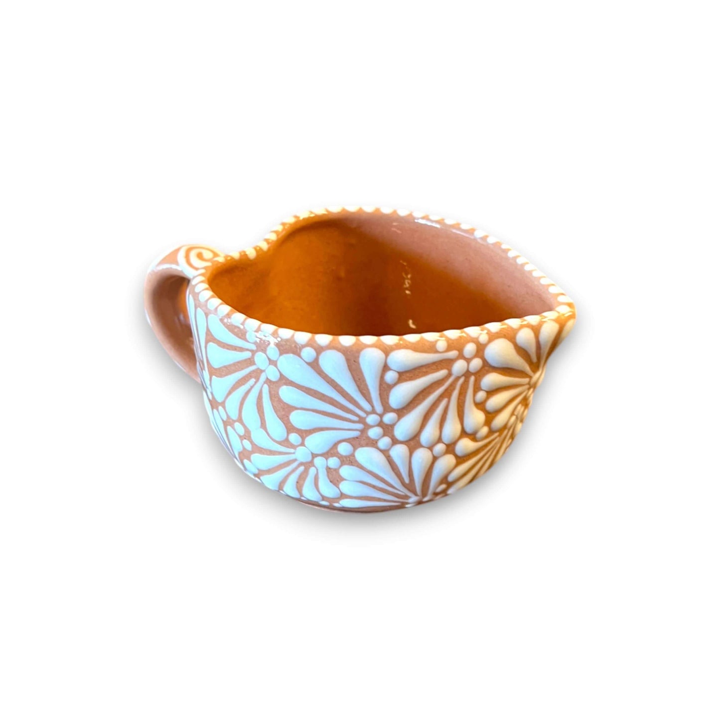Taza de Talavera con forma de corazón | Taza de café mexicana pintada a mano