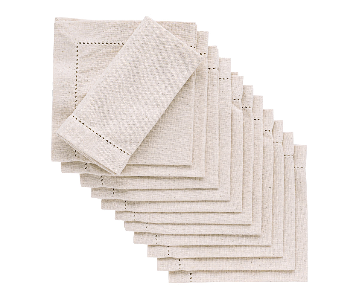 Servilletas con dobladillo - Servilletas de mesa - Servilletas de tela de algodón