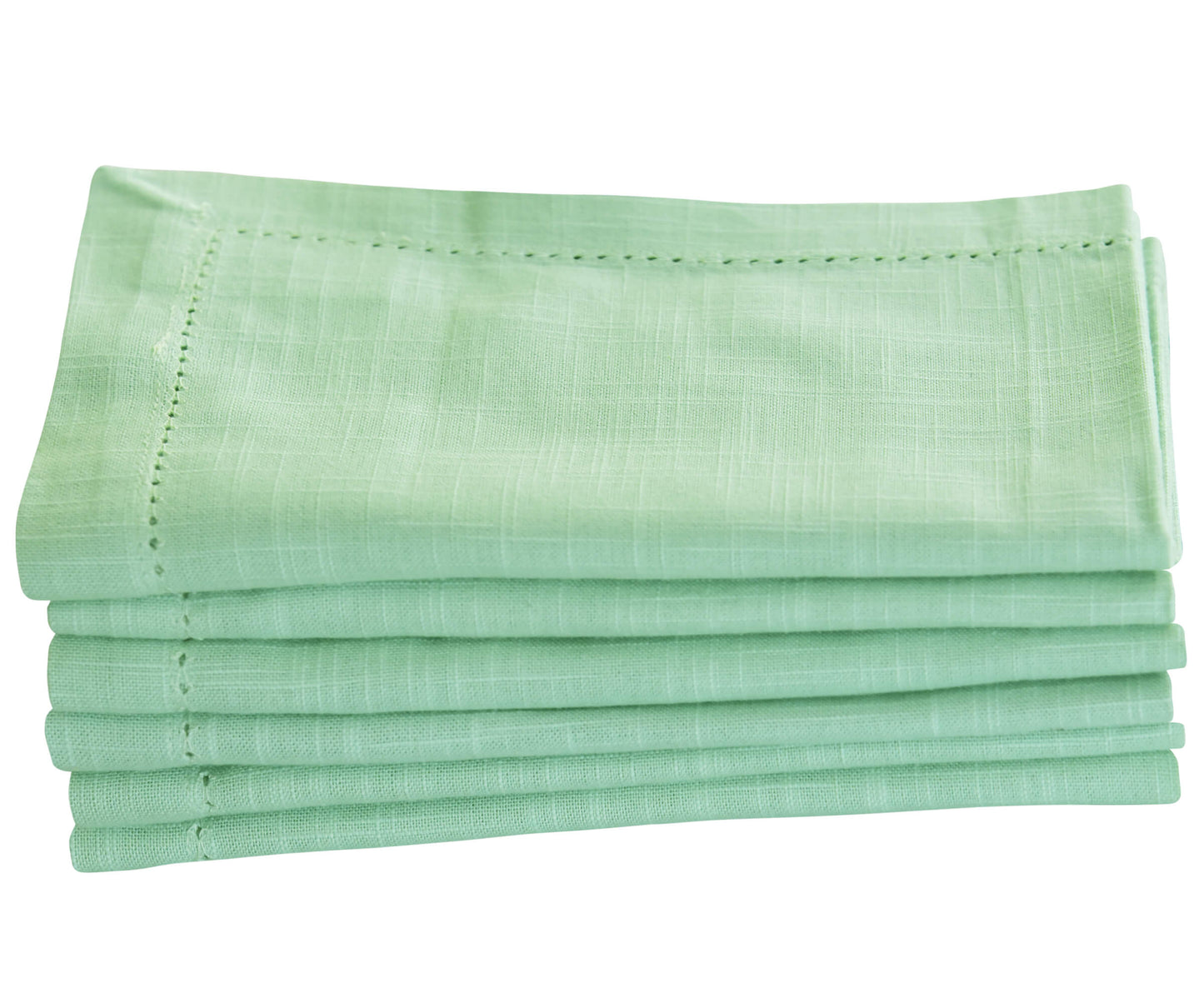Sage Green Napkins - Hemstitch Napkins