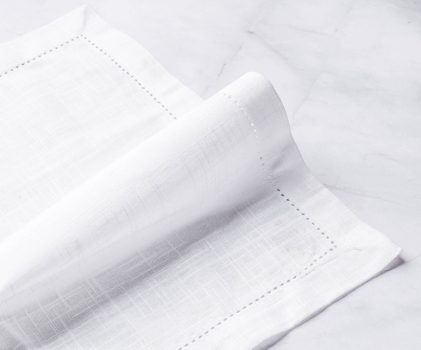 Servilletas de algodón para la cena - Servilletas de tela con dobladillo